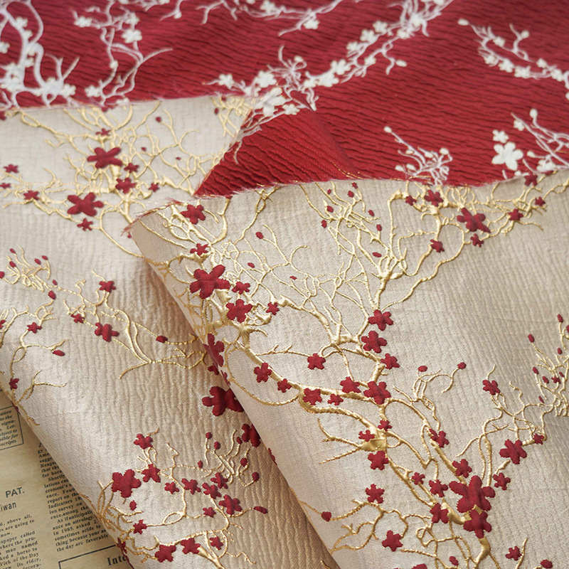 Luxury Red Plum Blossom Jacqua - đánh giá và giá Luxury Home Textiles Usa