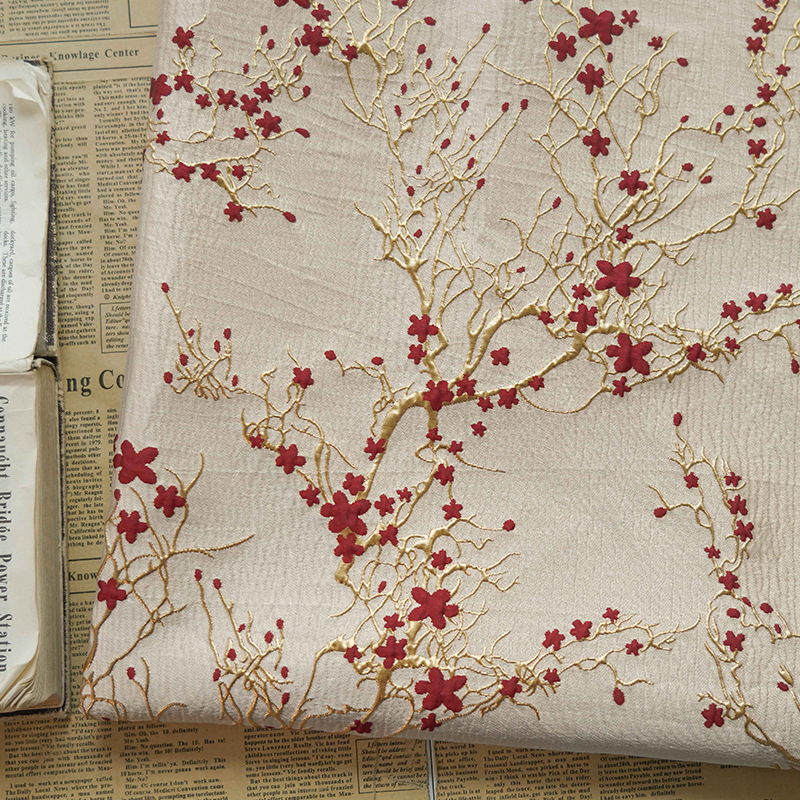 Luxury Red Plum Blossom Jacqua - đánh giá và giá Luxury Home Textiles Usa