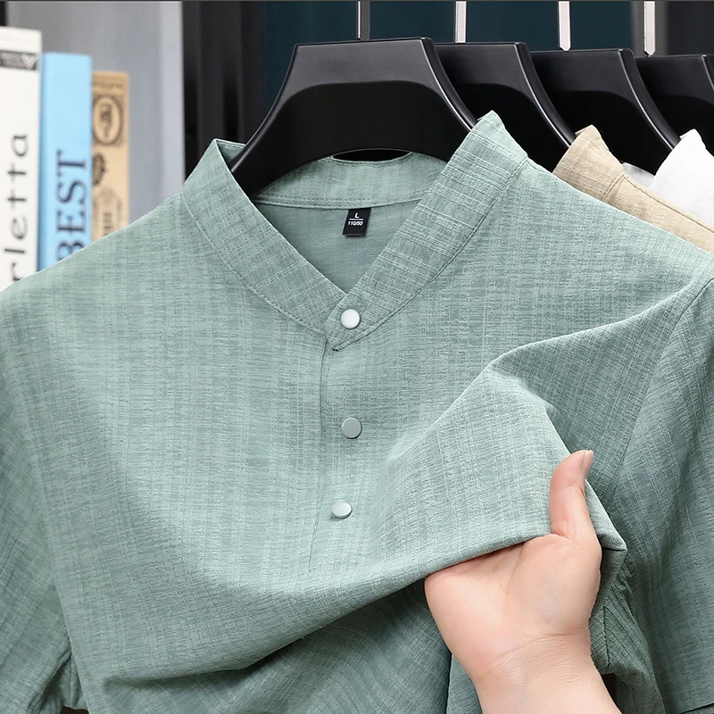Summer Stand Collar Half Butto - đánh giá và giá Home Textiles