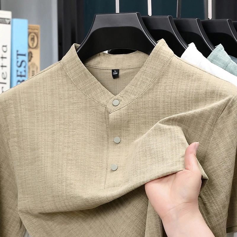 Summer Stand Collar Half Butto - đánh giá và giá Home Textiles
