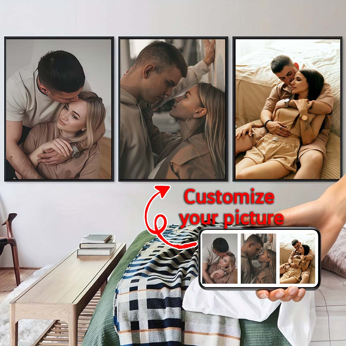 Triptych - 2D custom photo woo - đánh giá và giá Home Textiles