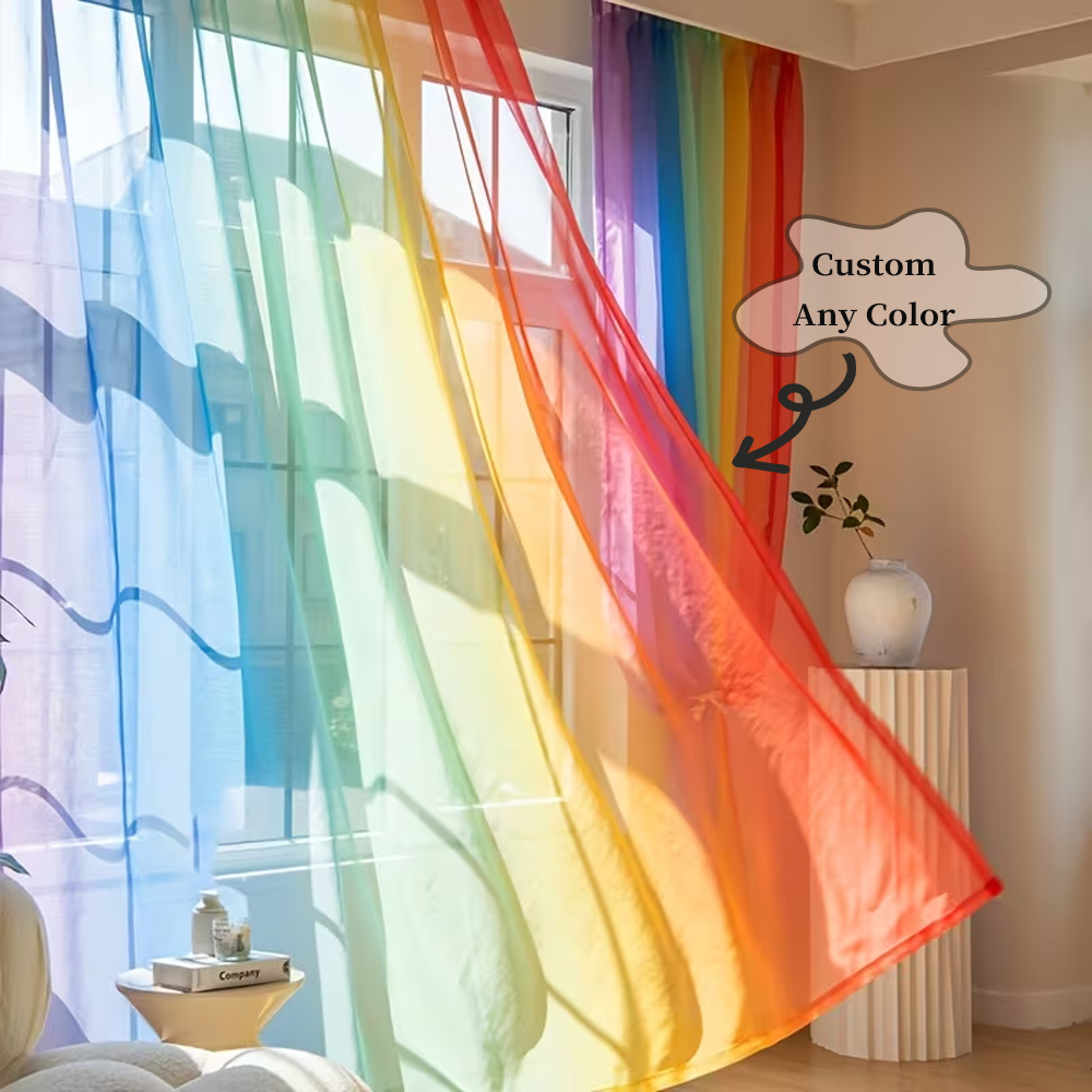 Custom 2D Flat 2pcs Sheer Curt - đánh giá và giá Home Textiles