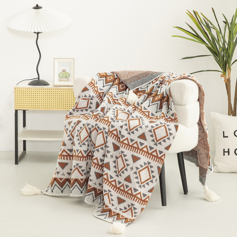 Bohemian Style Printed Knitted - đánh giá và giá Luxury Home Textiles Usa