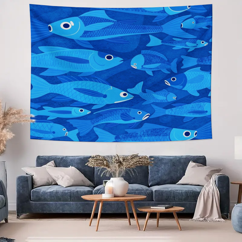Nautical Fish Ocean Pattern Ta - đánh giá và giá Home Art Textiles