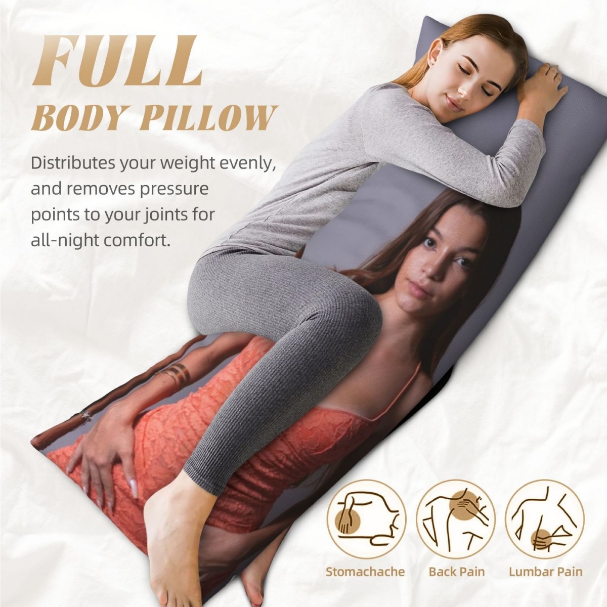 1 Custom Photo Body Pillowcase - đánh giá và giá Home Textiles