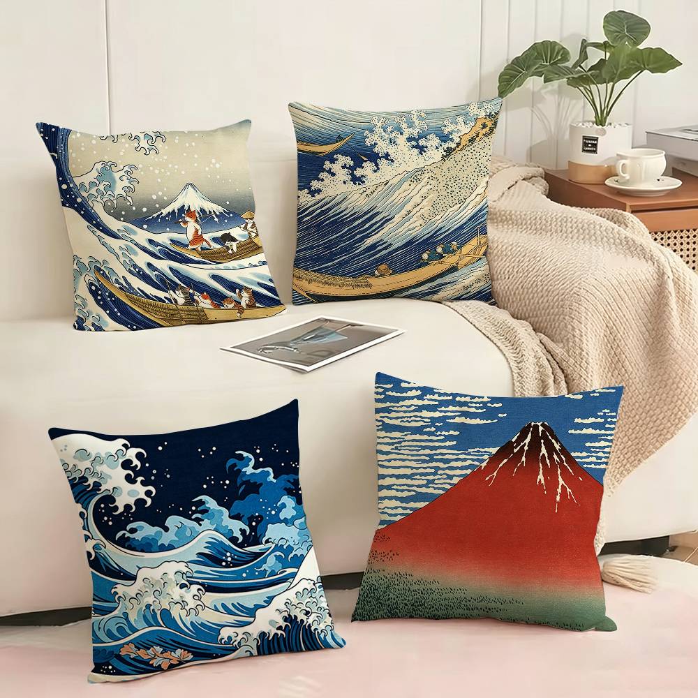 Art Katsushika H-Hokusai  Squa - đánh giá và giá Home Art Textiles